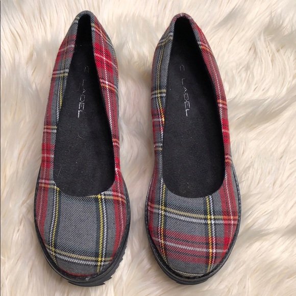 C. Label Chunky Plaid Platform Shoes Womens 7.5 - Picture 3 of 6
